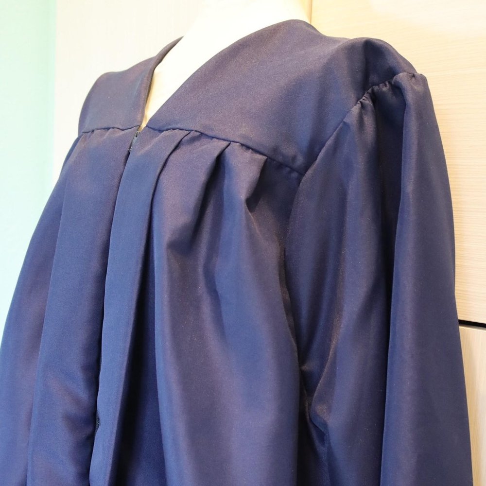 navy blue unisex graduation gowns